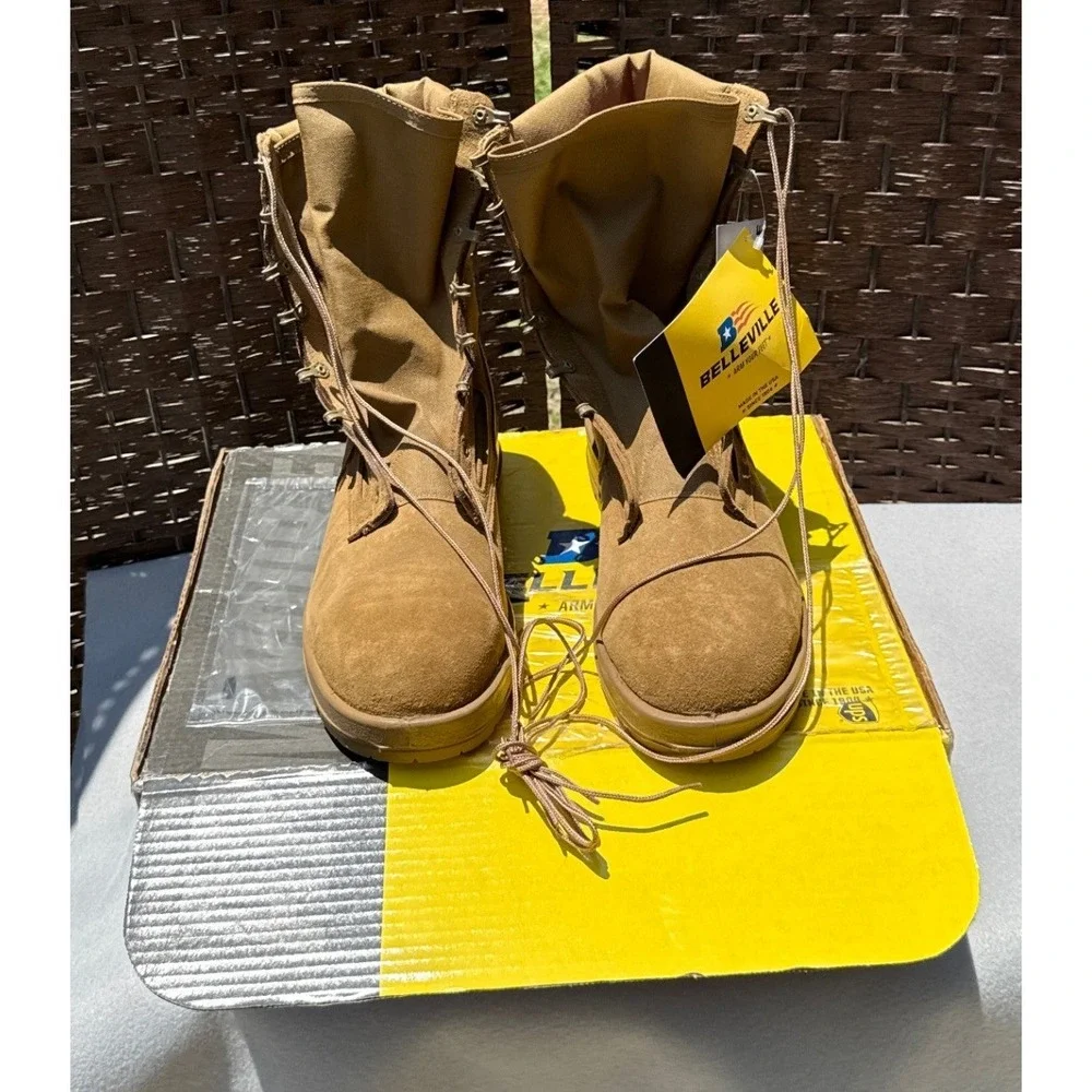 NEW Belleville C300ST Steel Toe Boots Mens 15 Coyote Hot Weather Combat Military